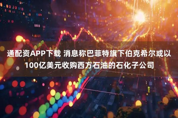 通配资APP下载 消息称巴菲特旗下伯克希尔或以100亿美元收购西方石油的石化子公司